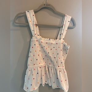 Loft peplum tank top polka dot